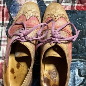 BED|STU Pink and Tan Flats